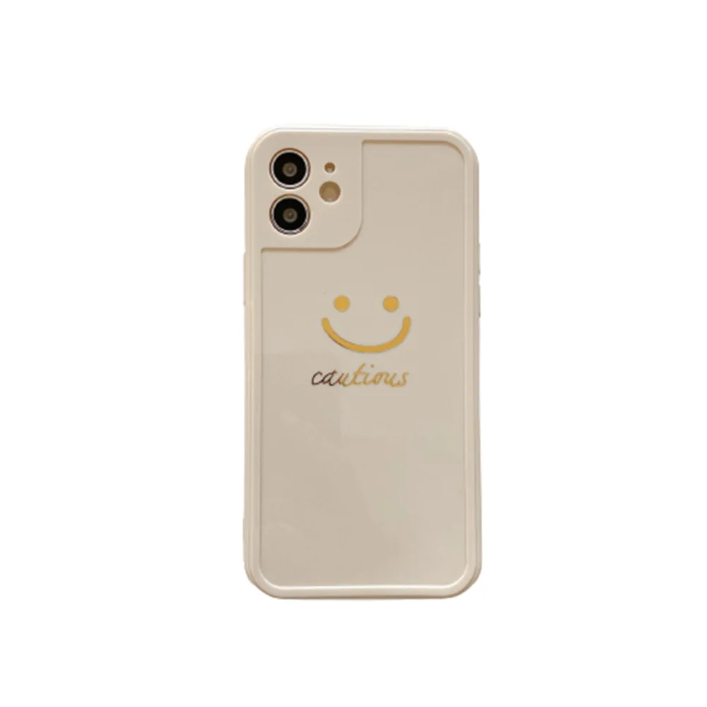 

Pink Hot Stamping Smile Face IPhoneXs 8/7Plus Suitable for 12promax Mobile Phone Case XR Female Apple Anti-fall Protective Cover