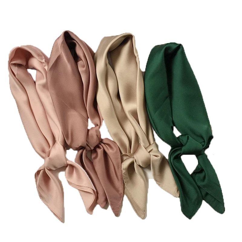 

women's scarf silk square scarves solid color for fashion lady luxury brand bags SCARF HAIRBAND