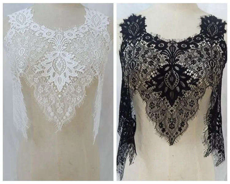 

border lace for wedding dress, veils wholesale High quality big lace trim3 meters=1 piece, non-stretch eyelash lace trim