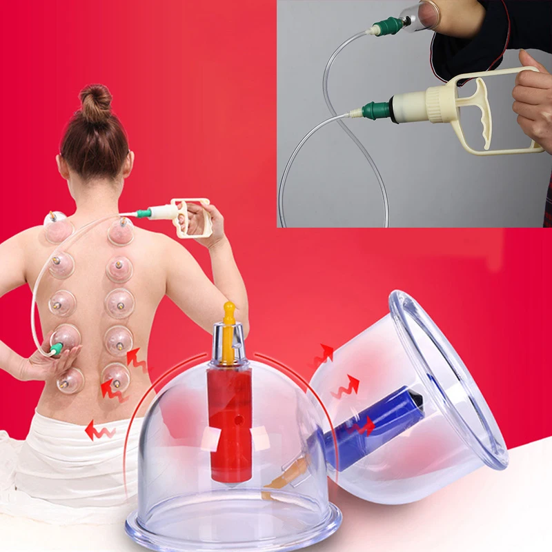 

12 24Pcs Chinese Vacuum Cupping Massager Cups Cans for Massage Vacuum Cupping Therapy Set Body Relax Non-glass Cup Health Care