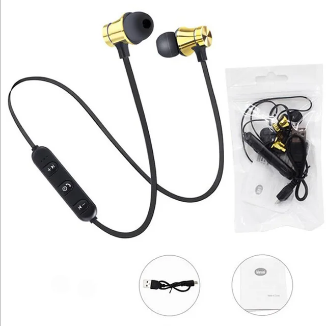 OPP bag Наушники в ухо беспроводные Bluetooth наушники с микрофоном наушники гарнитура с шейным ободом спортивные наушники для телефона - Цвет: OPP bag