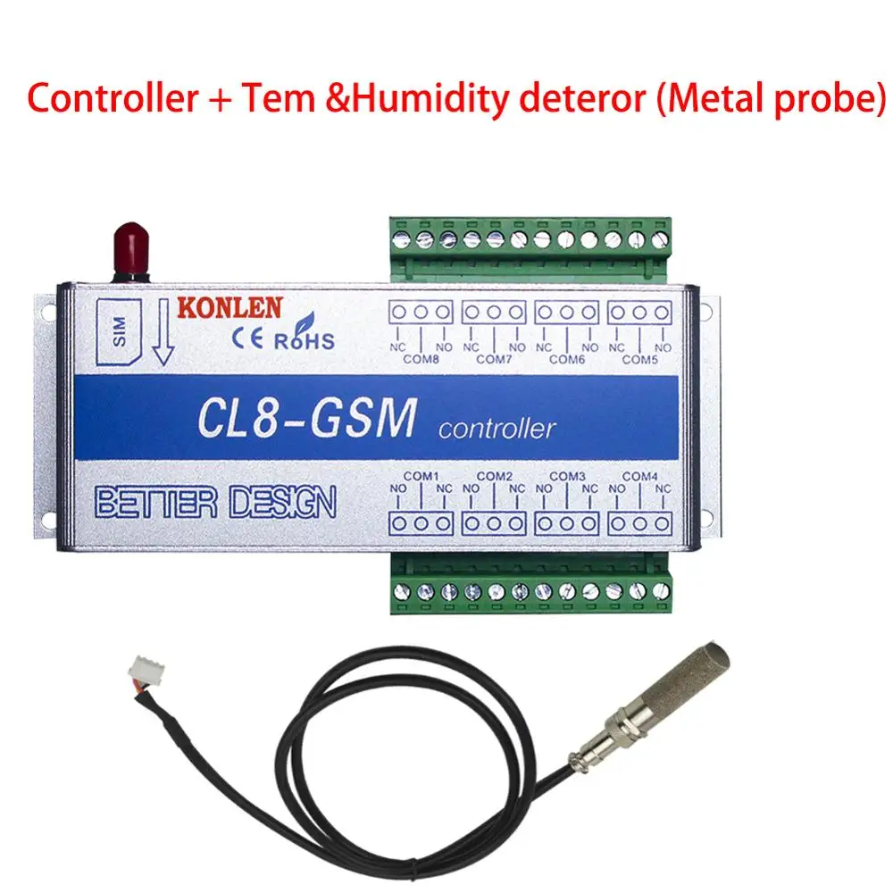 Add Metal Sensor KONLEN GSM 8 способ реле Управление; умный дом Мощность переключатель SMS вызова удаленного Управление светильник ворот электронный замок сервер насос - Цвет: Add Metal Sensor