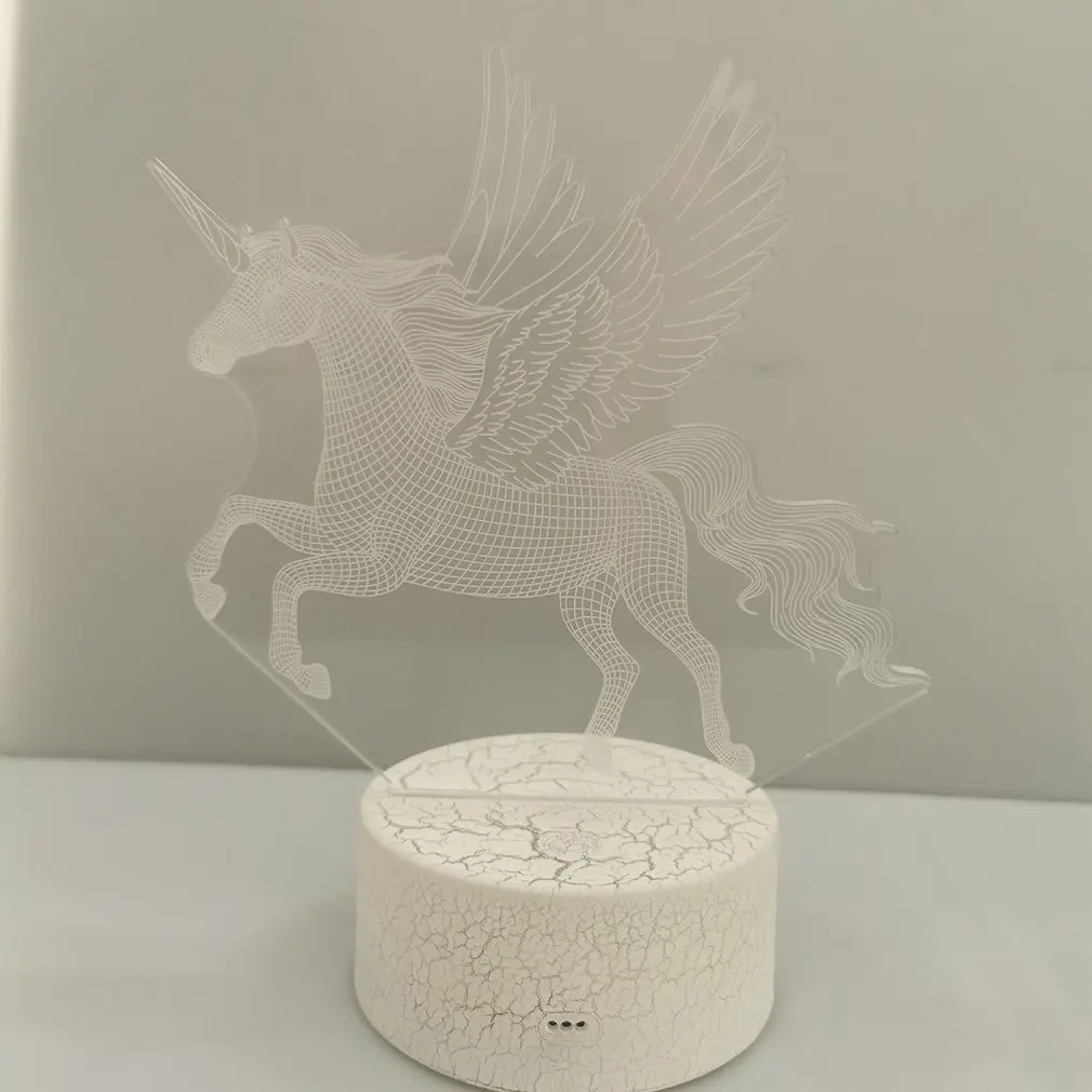 

Ночсветильник в виде единорога, 16 цветов, лампа с изменением яркости, сенсорный пульт дистанционного управления, игрушки в виде единорога, л...