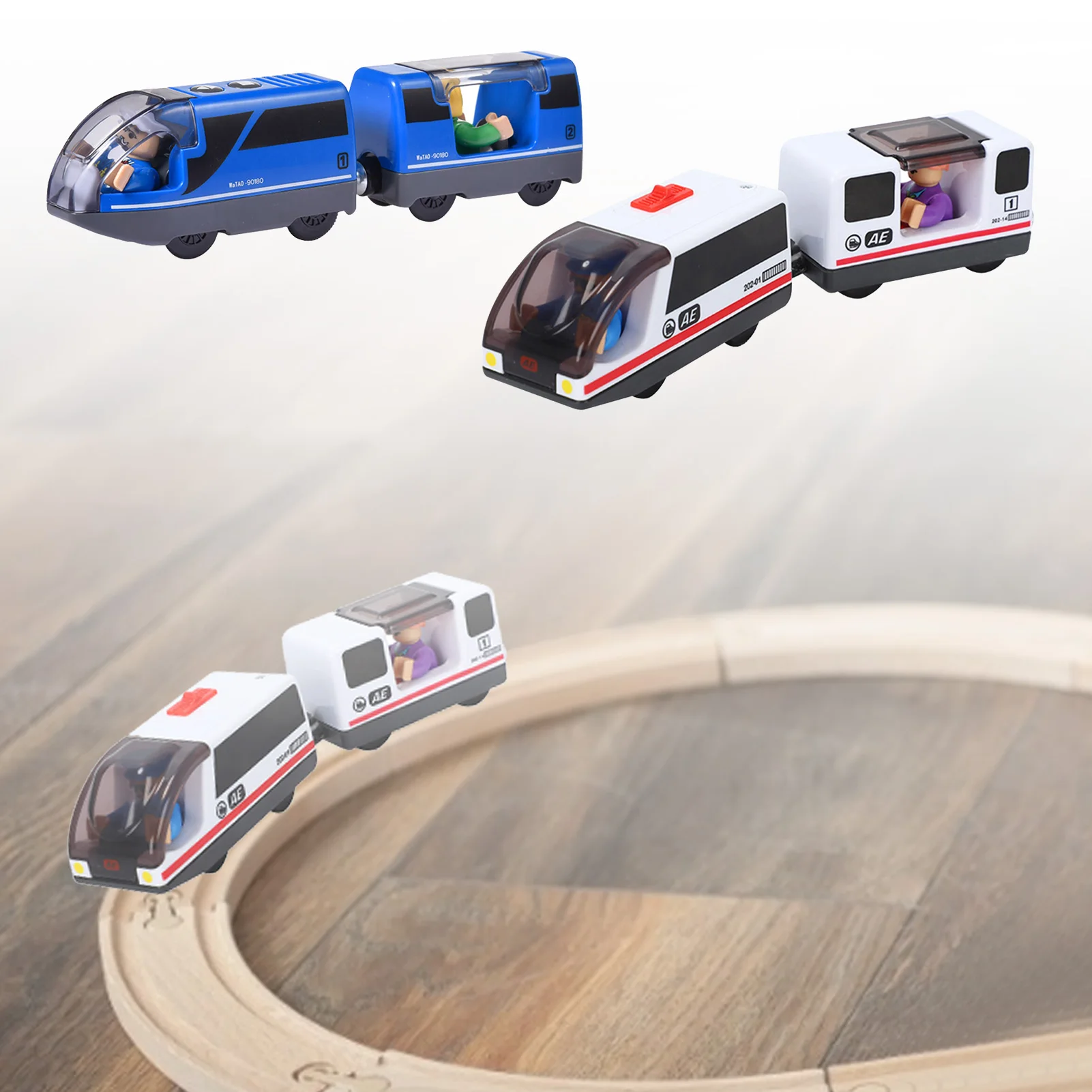 

Kids Electric Train Toys Magnetic Rail Toy Railway Locomotive Magnetically Connected Wooden Track Present for Children Gifts