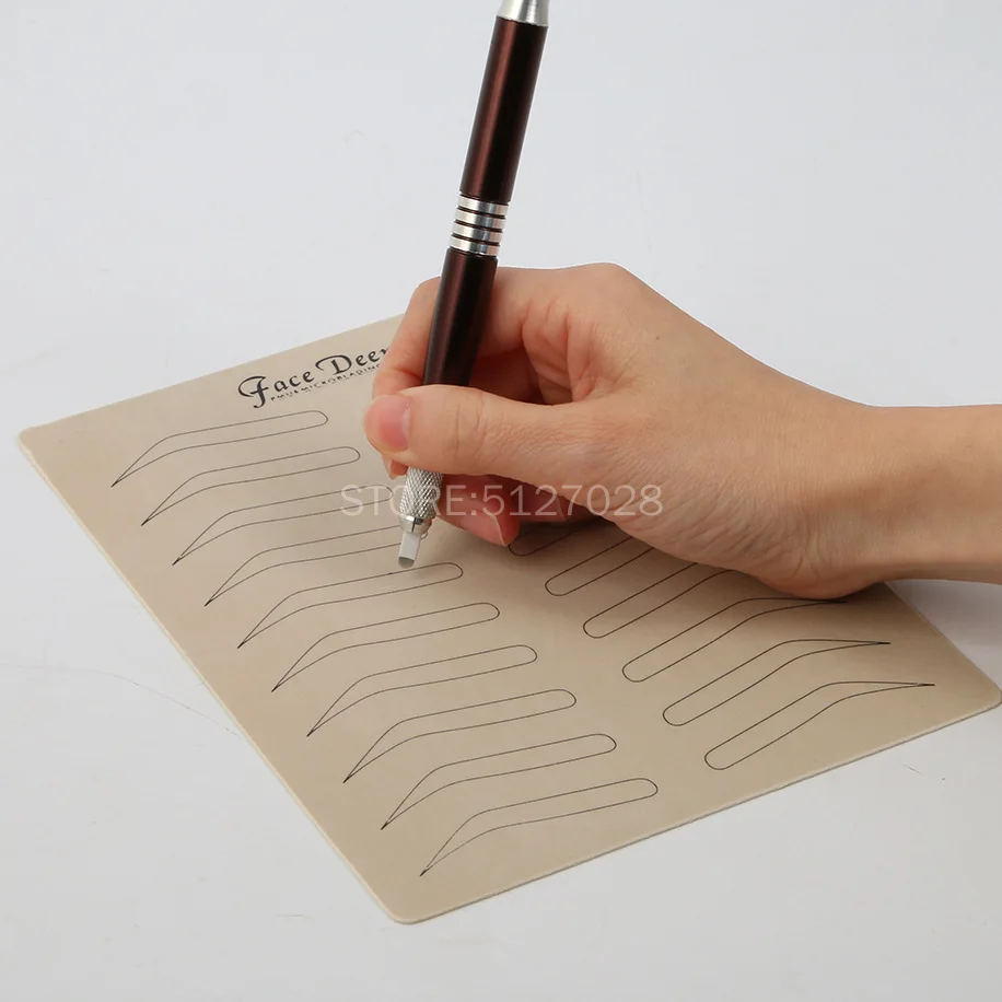 Тренировочные листы для перманентного макияжа микроблейдинга бровей губ пустая