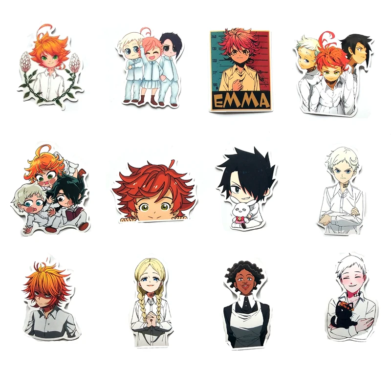 

50Pcs/lot The Promised Neverland Anime Stickers for Car Guitar Laptop Luggage Phonecase Skateboard Bicycle Decal Cartoon Sticker