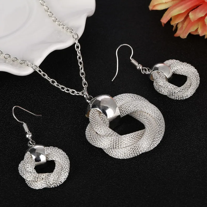 Роскошный женский свадебный комплект из ожерелья и серег Ювелирный Комплект