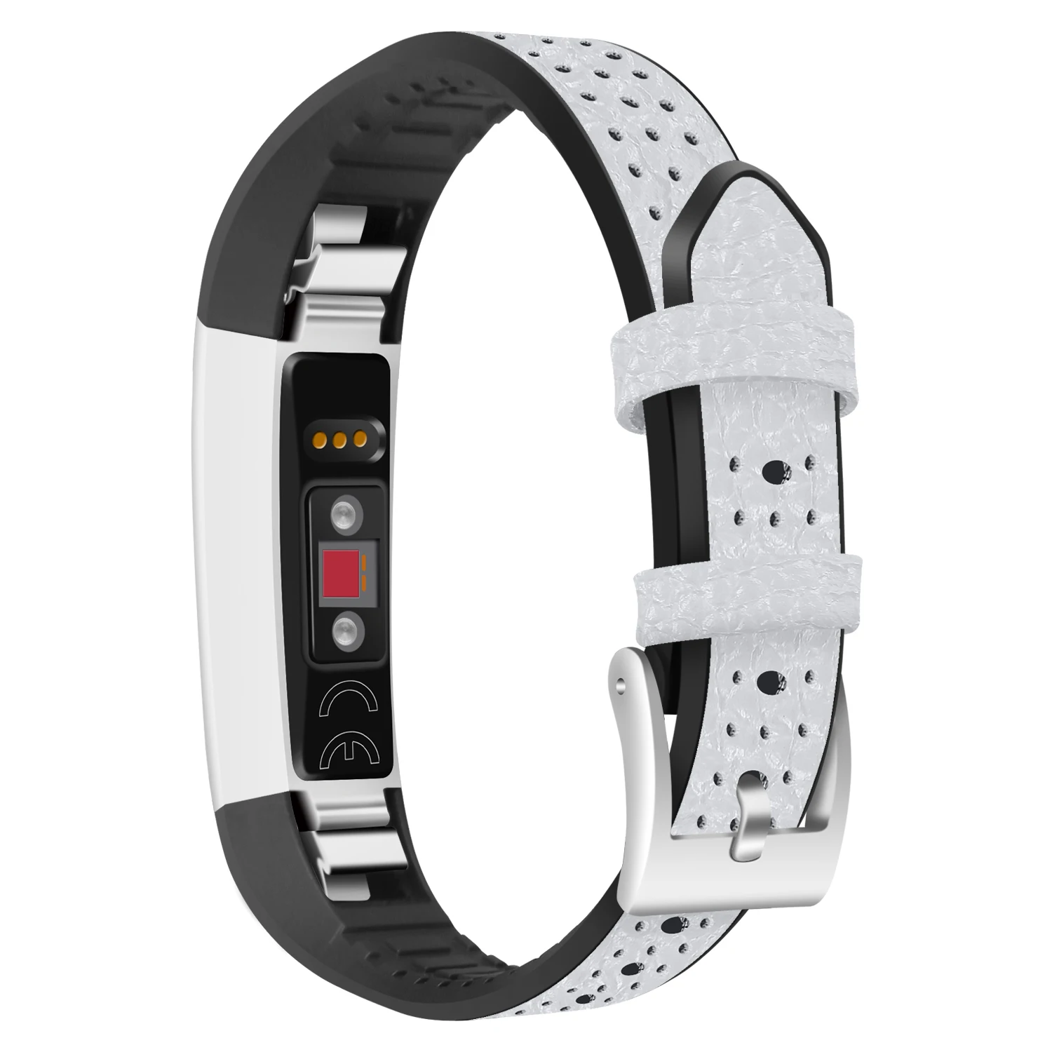 White Joyozy натуральная кожа+ ТПУ часы ремешок Браслет Для Fitbit Alta/alta hr замена высокое качество Ремешки для наручных часов - Цвет ремешка: White