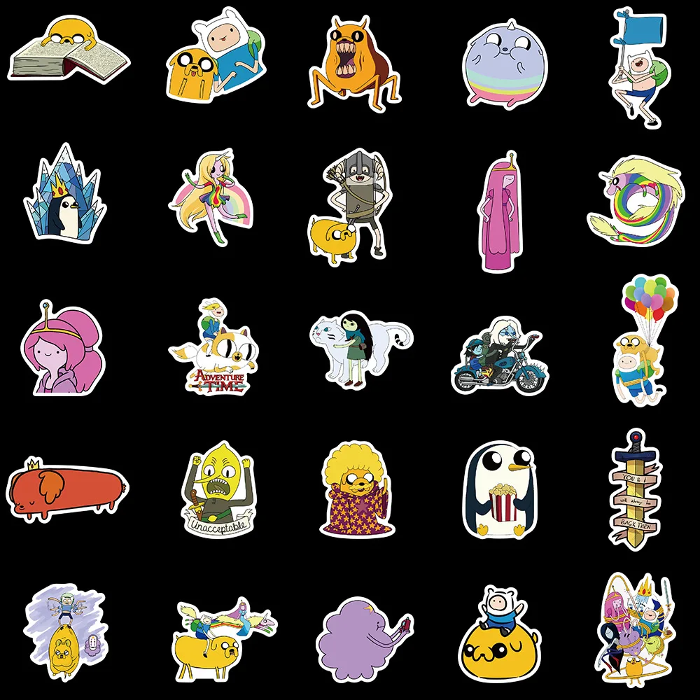Juego de pegatinas para decoraci&oacute;n de guitarra, set de 10/30/50 Uds de animaci&oacute;n, aventura, Cuenta de mano del Tesoro, impermeable, Maleta de Graffiti, venta al por mayor-4