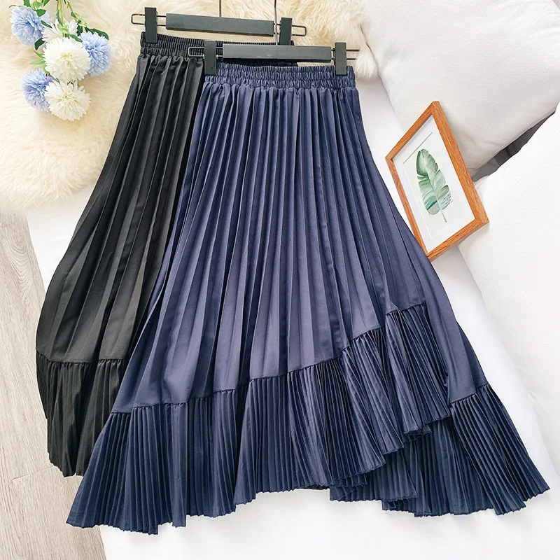 Юбки с высокой талией elascity повседневная юбка для вечеринки винтажная мода весна