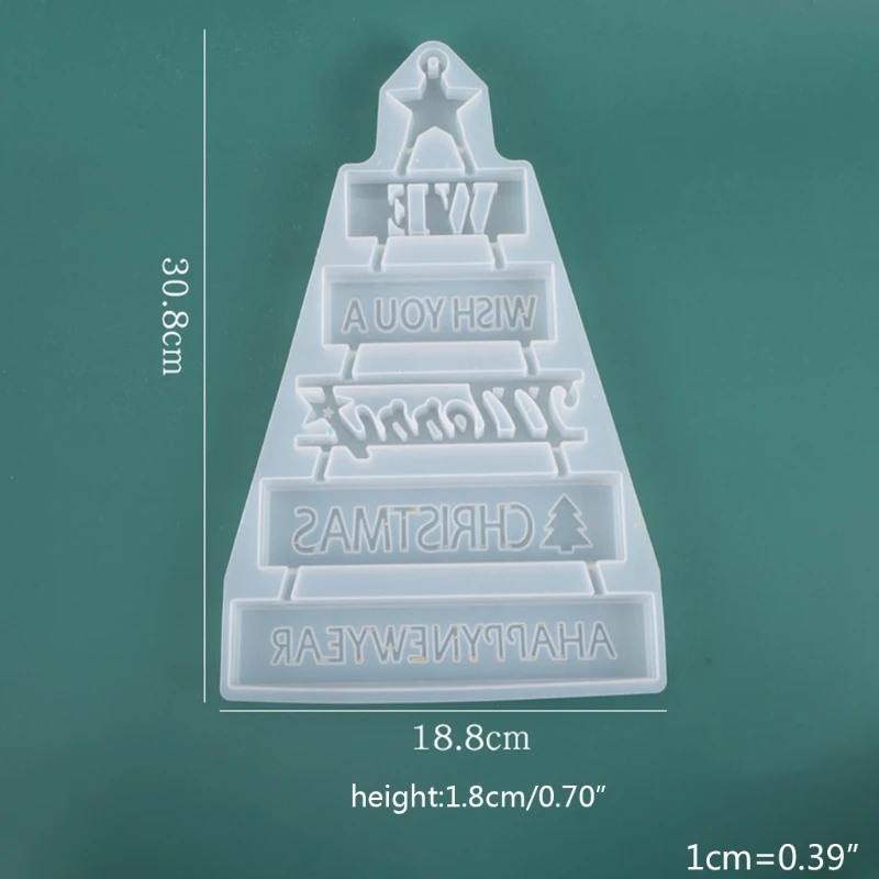 

D2TD Christmas Tree Listed Decoration Pendant Casting Silicone Mould DIY Crafts Jewelry Making Tools Crystal Epoxy Resin Mold