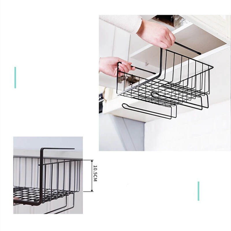 Подвесная полка для кухонного шкафа железная сетчатая корзина хранения