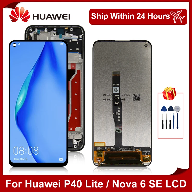 ЖК дисплей 6 4 дюйма для Huawei P40 Lite Nova 6SE дигитайзер сенсорный экран p40 lite nova 6se запасные части|Экраны мобильных