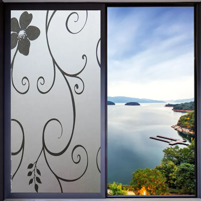 Матовый белый матовый оконная пленка для Ванная комната самоклеющиеся