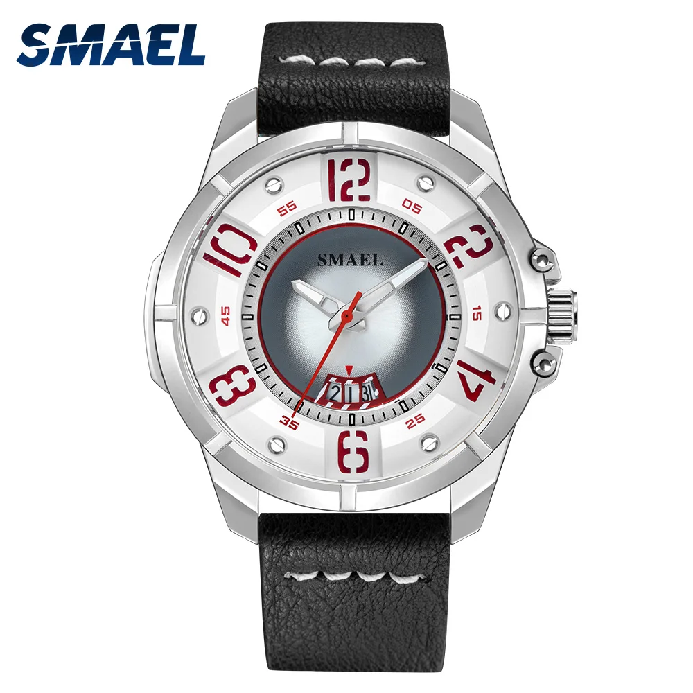 

Multifunction Wristwatches Men Clock Stainless Steel Case Leather Watches Auto Date Relogio Masculino Quartz Watch Mens Watches