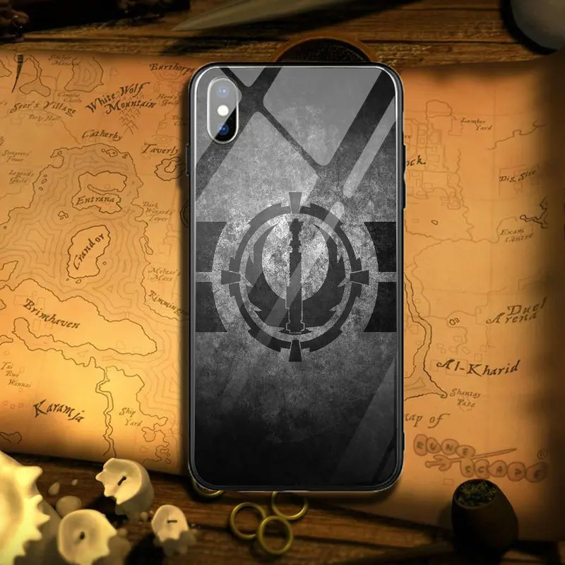 Чехол для телефона из закаленного стекла iPhone 5 5S SE X XR XS Max 6 6S 6Plus Plus 7 7Plus 8 8Plus