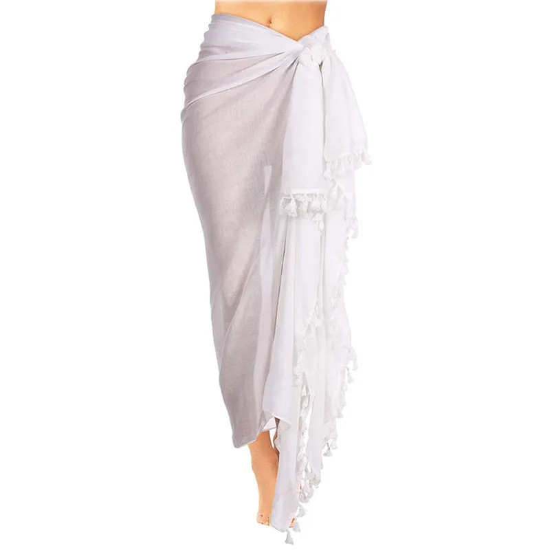 Женские пляжные юбки 2021 пикантные саронг бикини накидки парео пляжная юбка для