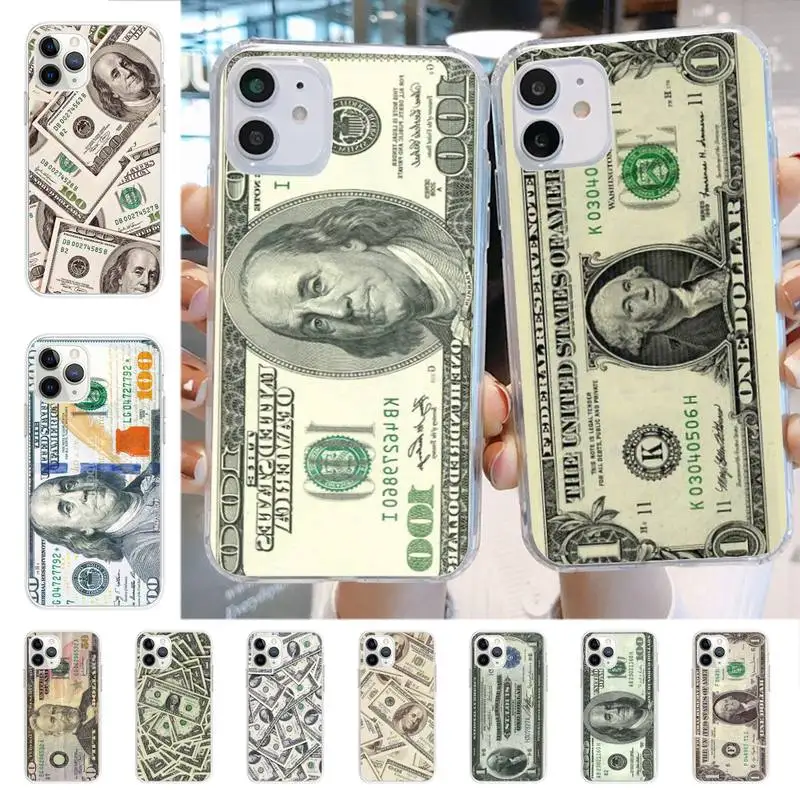 

Money Dollars Bill Cash Ben Franklin Phone Case for iphone 13 8 7 6 6S Plus X 5S SE 2020 XR 11 12 mini pro XS MAX