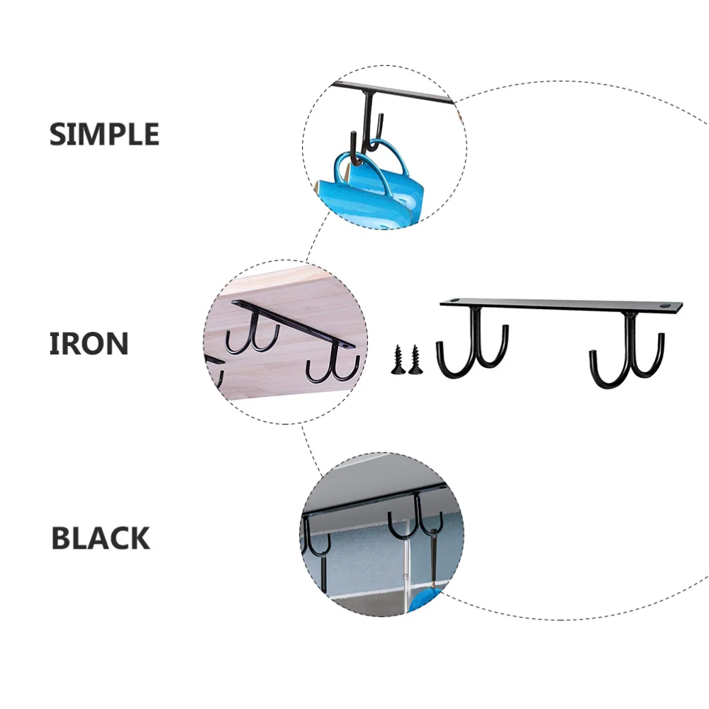 

1 Set Mug Hook Mug Rack Under Cabinet Coffee Cup Holder Kitchen Gadget