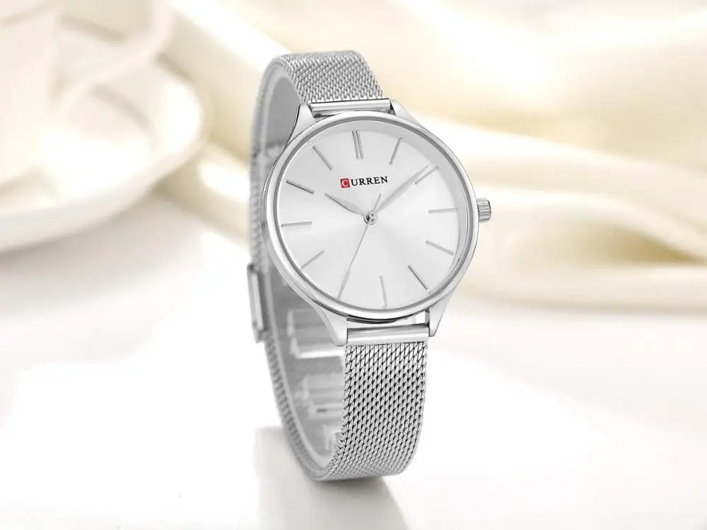 

CURREN Classic Women Watches High Quality Casual Stylish Mesh Wristwatches Stainless Steel Simple Quartz Ladies Clock Dress Gift