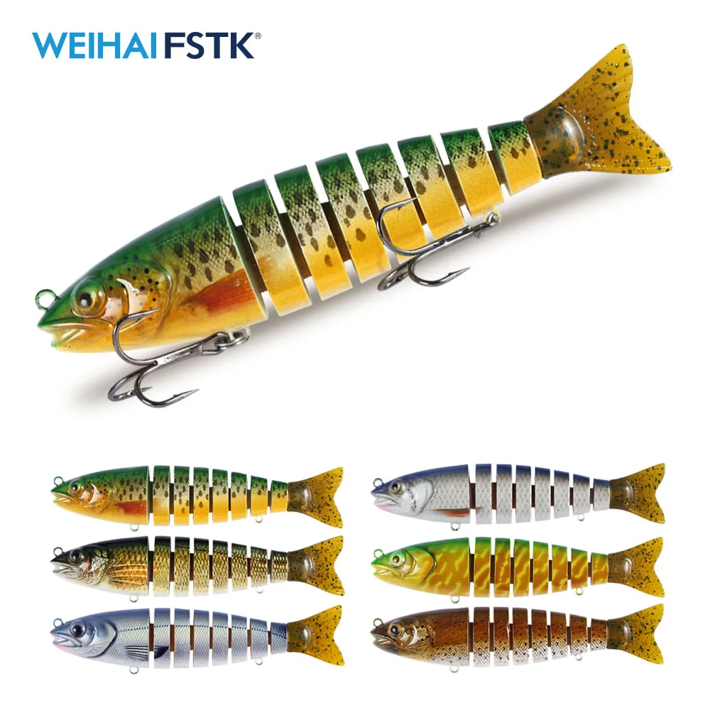 

Lifelike 9 segments swimbait 3D Printing Hard Lure Crankbait Sinking Bass lure Fishing Baits Pesca