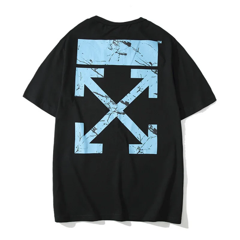 

Macau Limited blue arrow print Summer Youth class Uniform Short Sleeve T