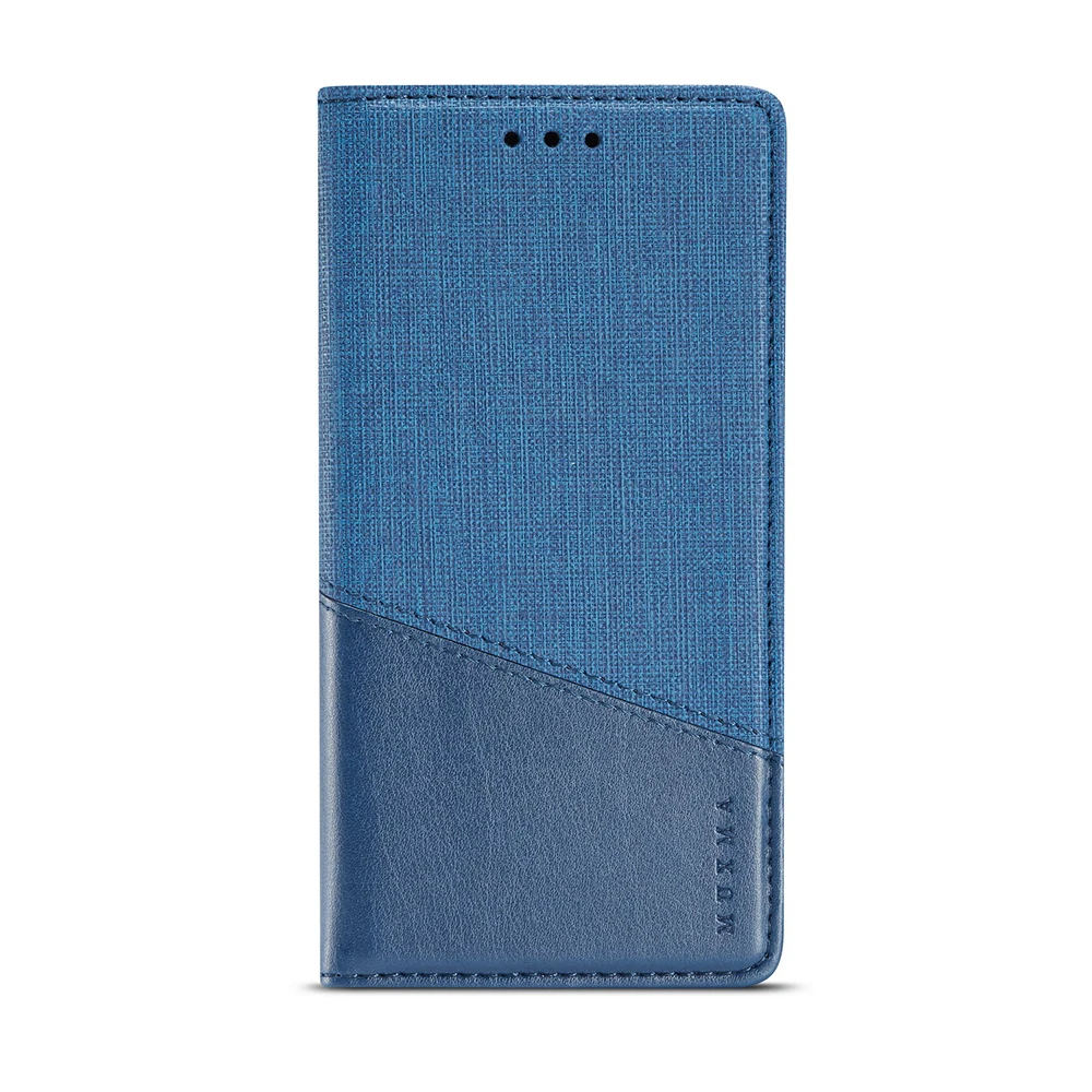 Muxma блокировки радиочастотной идентификации, чехол для samsung S10 S10 плюс S9 Note 8 9 A7 A8 A9 M10 M20 A30 кожаный чехол-книжка с отделениями для карт и сумка, чехол для телефона - Цвет: Blue
