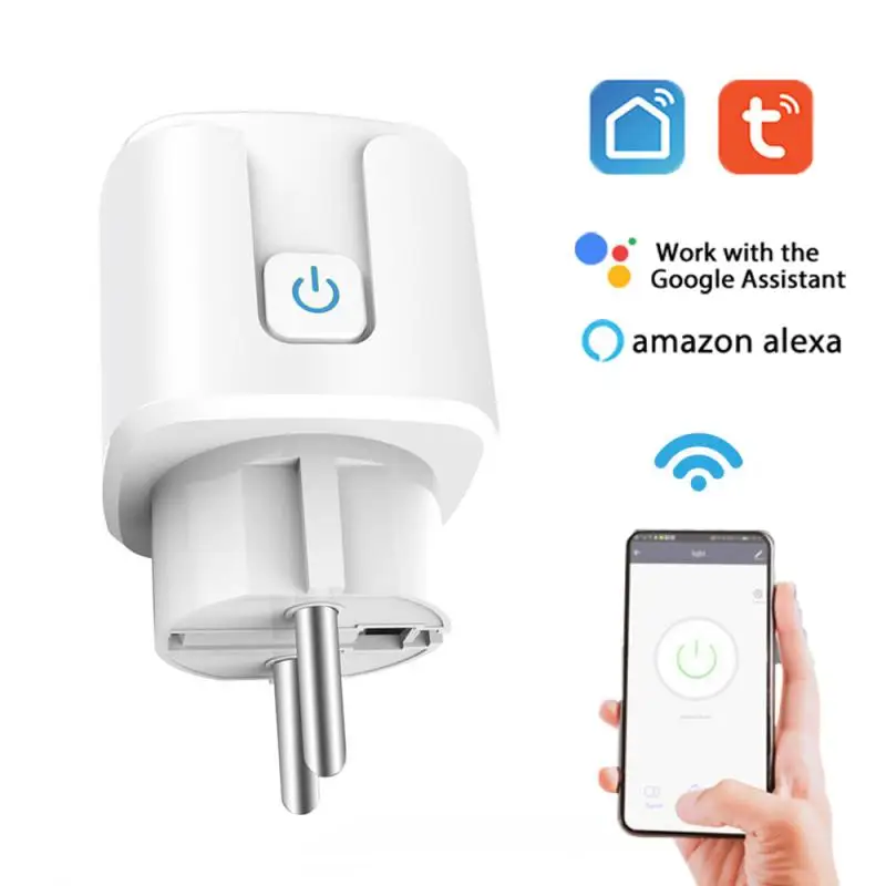 16A Wi Fi Tuya Smart розетка ЕС Мощность монитор таймер разъем приложение Life пульт