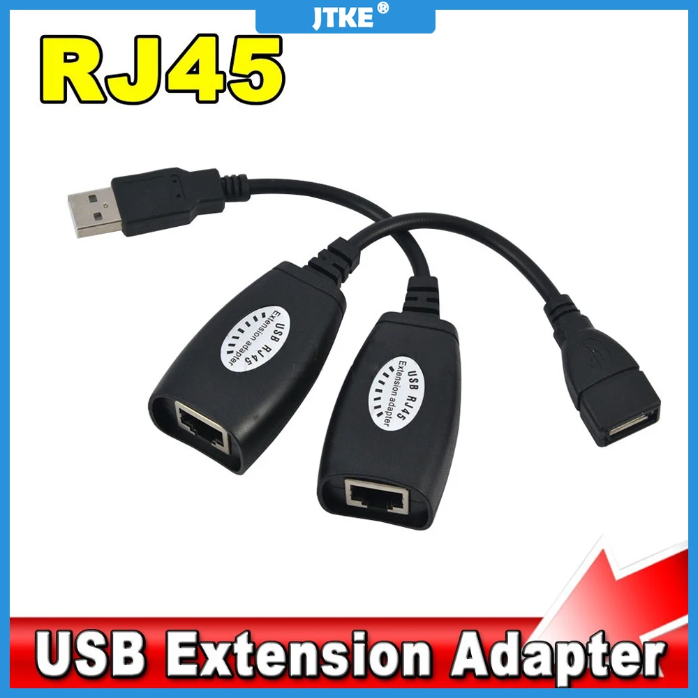 USB-удлинитель по заводской цене Новый UTP адаптер через один кабель RJ45 Ethernet CAT5E 6 до