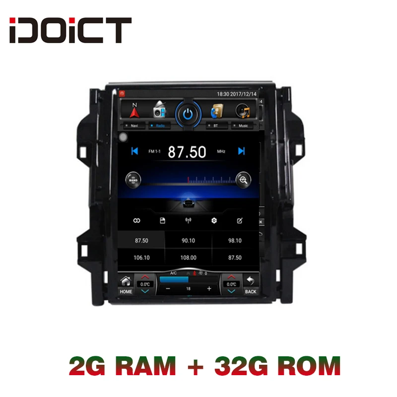 

Автомобильный DVD-плеер IDOICT TESLA Android 6,0 2G + 32G GPS навигация Мультимедиа для Toyota Fortuner радио 2016-2018