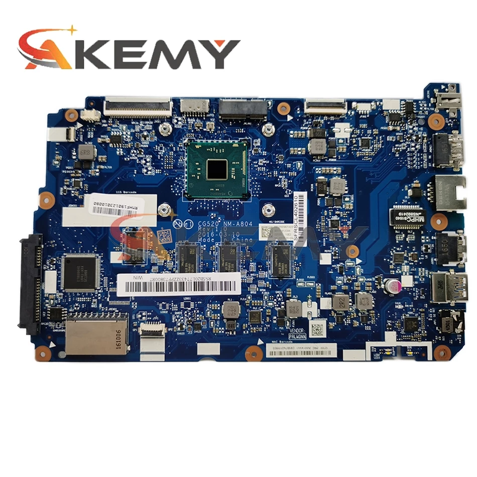 laptop motherboard for lenovo ideapad 110 15ibr n3060 mainboard nm a804 sr2kn with 8gb ram ddr3 free global shipping