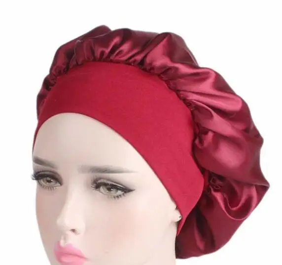 

muslim solid color wide-brimmed high-elastic Ms. Chemotherapy Cap Hair Care women beanies accessory hats head wear