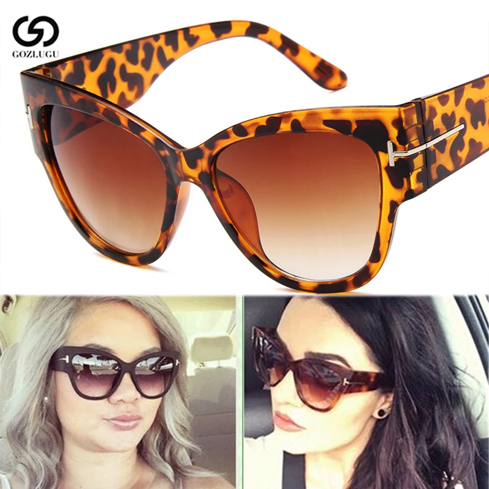 Солнцезащитные очки кошачий глаз GOZLUGU в ретро стиле с полуободковой оправой