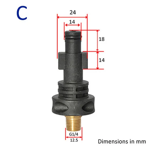 Пенная насадка адаптеры пенопластовая насадка фитинги для Lavor Elitech Sterwins Vax Hammerflex Karcher AR Bosche Nilfisk Black Decker - Цвет: Золотой