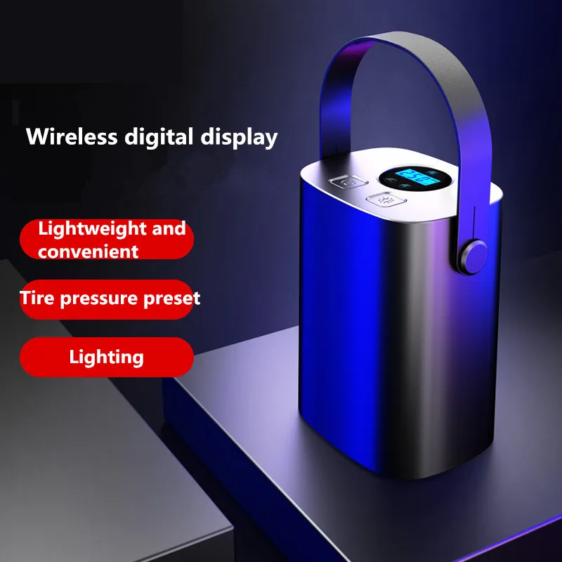 Цифровой насос для шин портативный воздушный мини компрессор беспроводной
