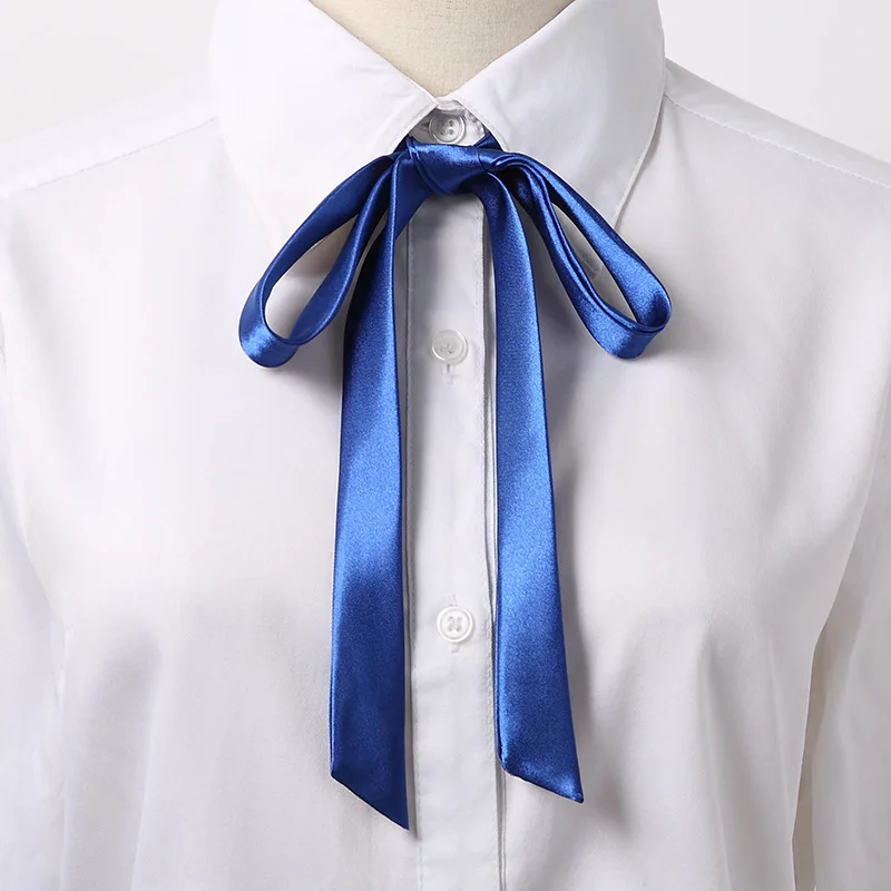 

Korean Small Tie Bowtie College Style School Uniform Shirt Accessories Men's Women's Long Section Streamers Collars Flowers