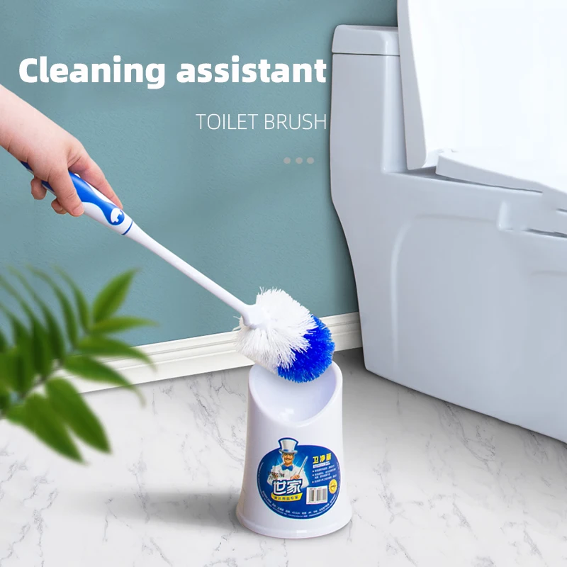 

Wc Toilet Brush Long Handle Household Dead Corner Cleaning Tool Floor Type with Quick-Drying Fixed Seat Set Bathroom Accessories
