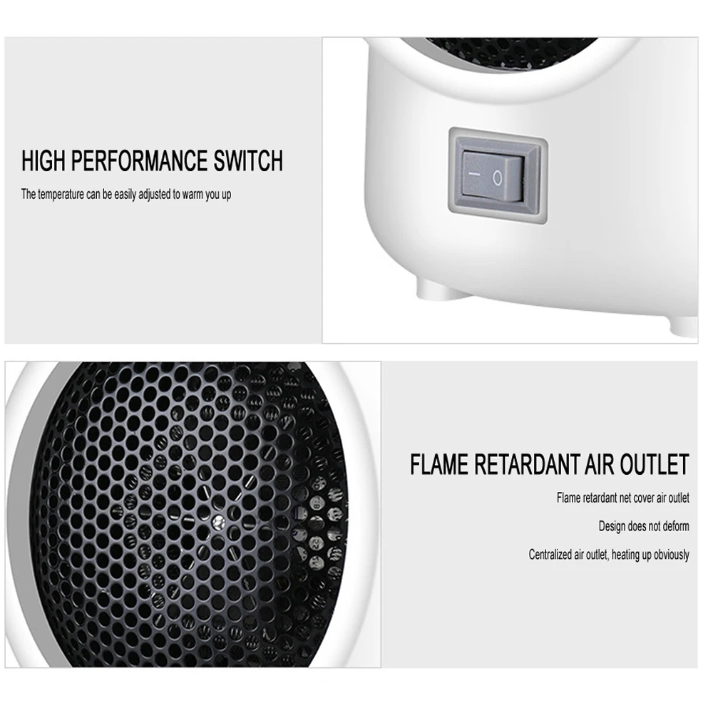 Портативный Электрический тепловентилятор бытовой обогреватель для помещений