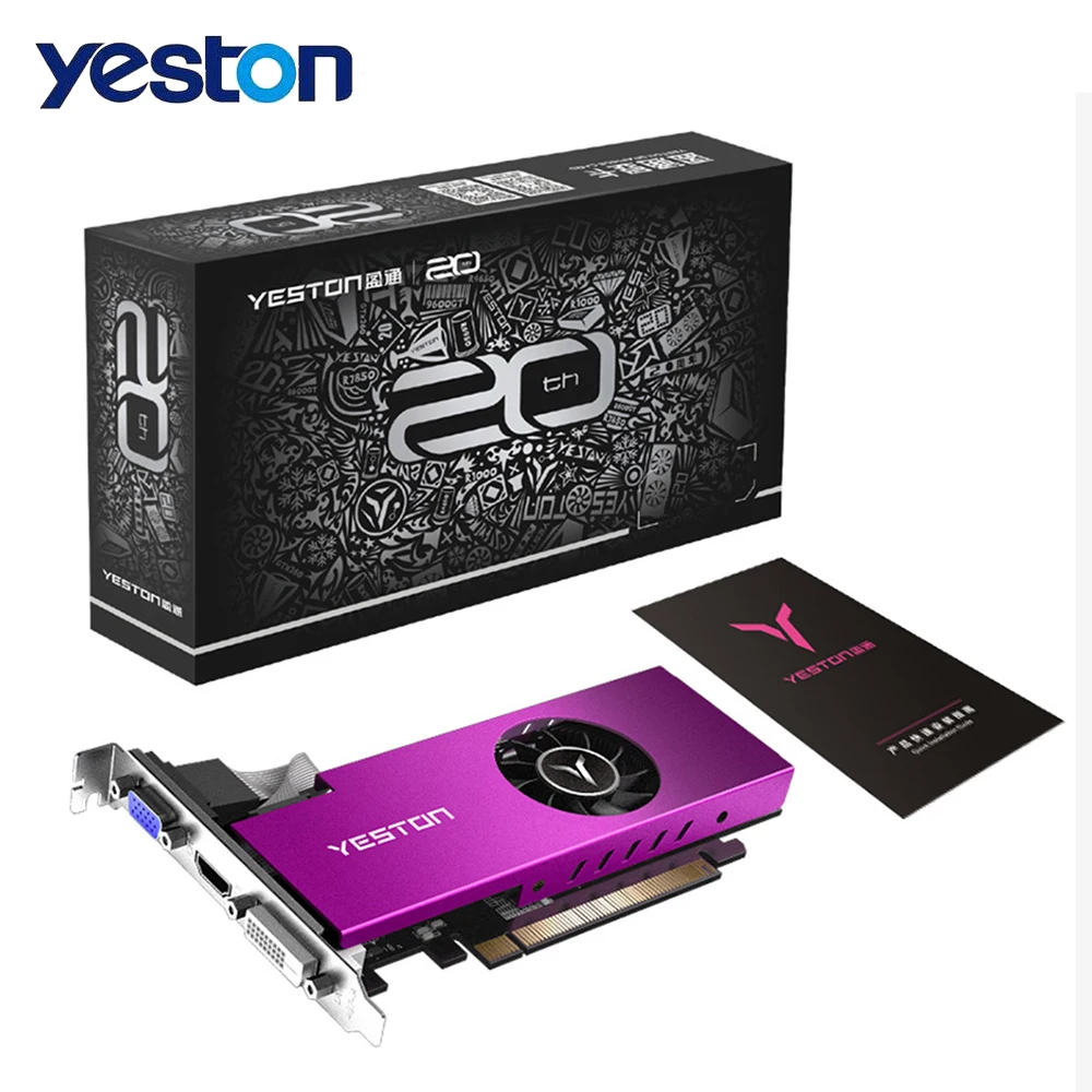 Yeston RX550 4G GDDR5 LP128 бит PCI Express Графика карты игровая видео карта GPU для Windows 10 7 Blu Ray HD DVI