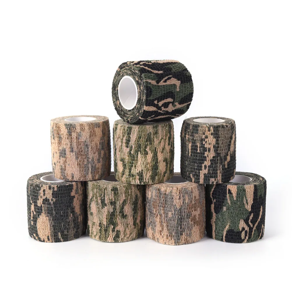 

2 Pcs Military Stretch Medical Bandage Camouflage Tape Self-Adhesive Gun Decor