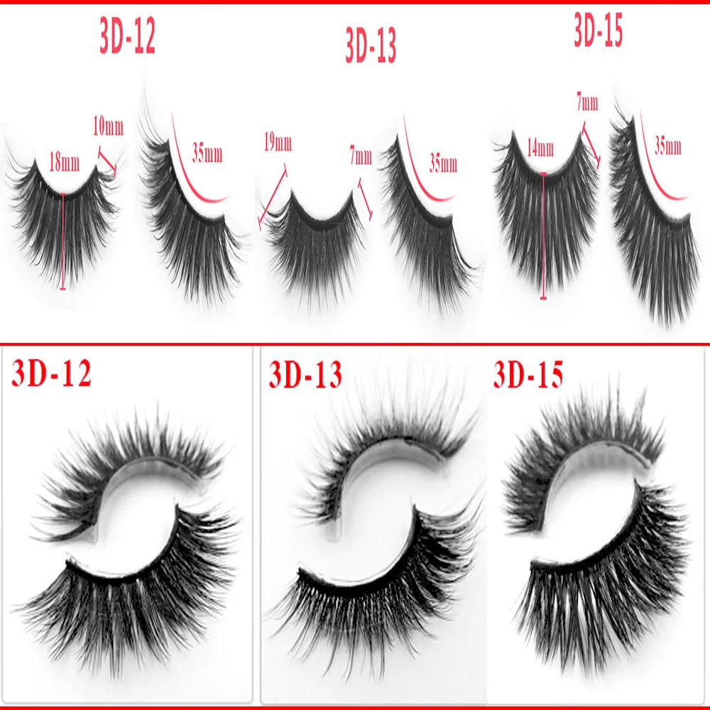 

3D Chemical Fiber Natural False Eyelashes Beauty Daily Dress Multi-Color Butterfly Pattern Box Support Wholesale Customization
