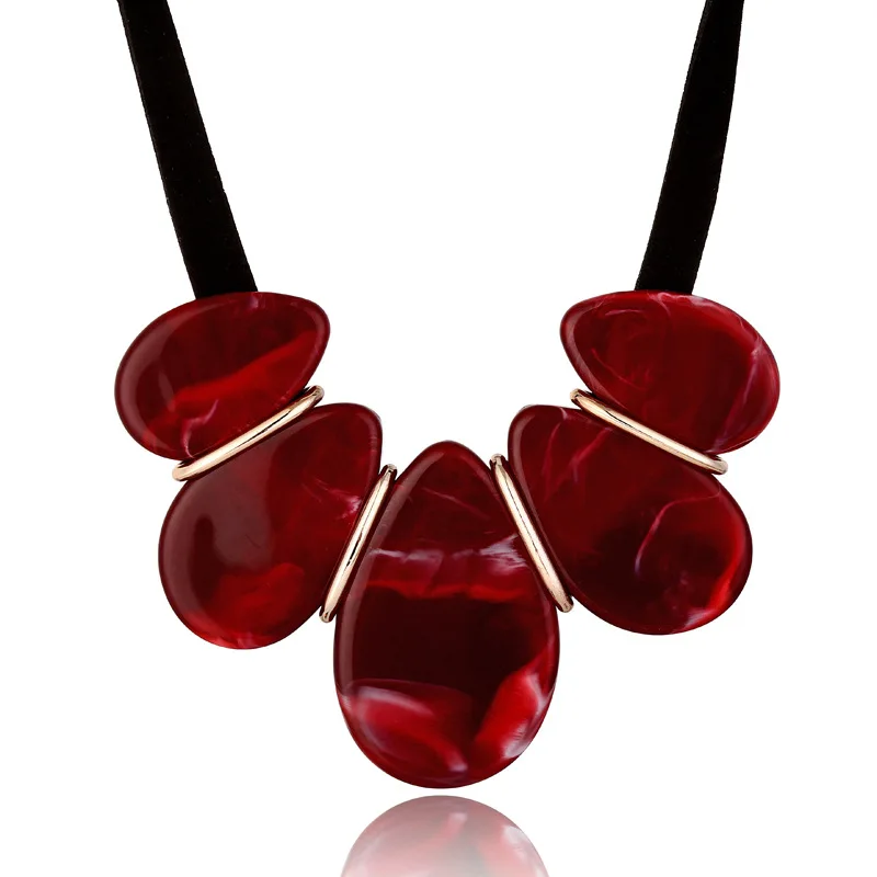 Европейский и американский Ретро Национальный Стиль акриловое ожерелье цепь