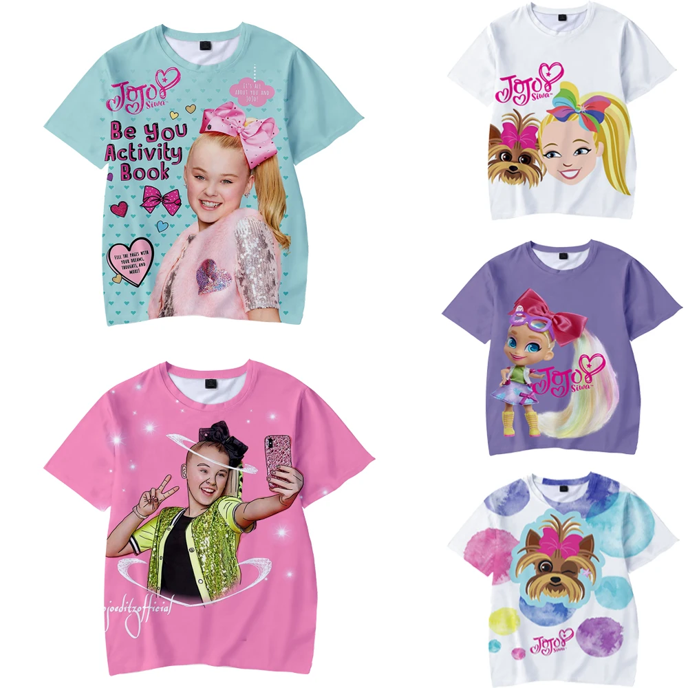 

Boys And Girls Short-sleeved T-shirt Oversized Clothing Anime Suit 3DT Shirt Skojo SIWA Kawai 2021 Summer 4-14 Girl T-shirt Top