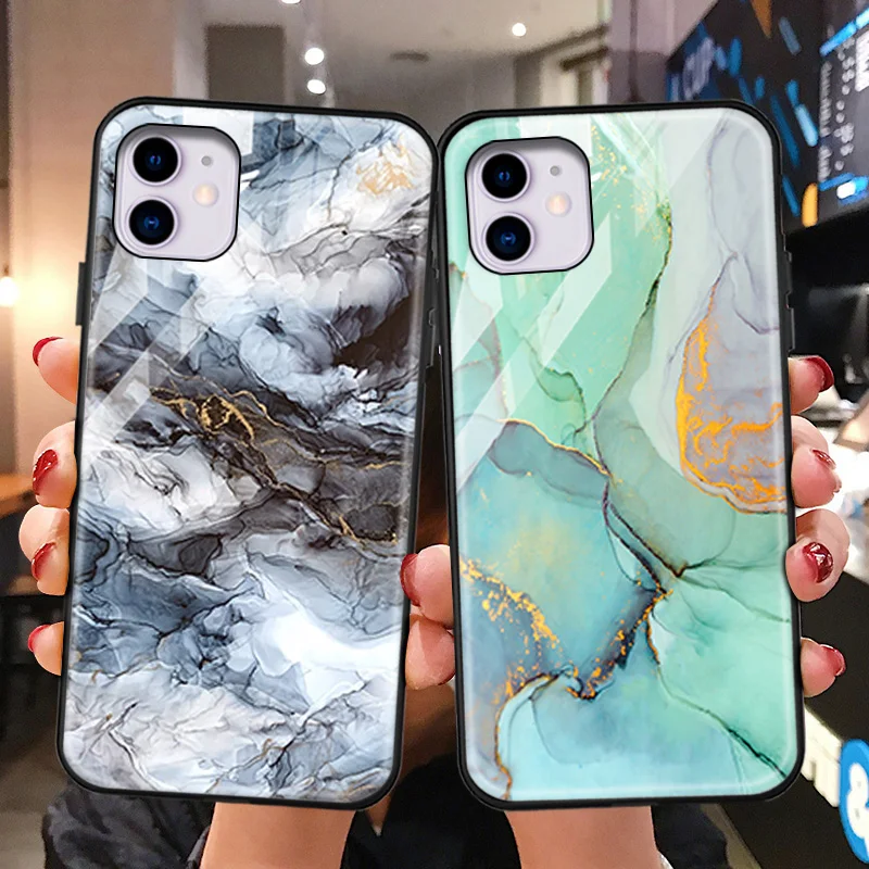 Чехол для телефона iphone 11 12 Pro Max чехол Mini X XR XS 8 7 6 6s plus твердая мраморная задняя