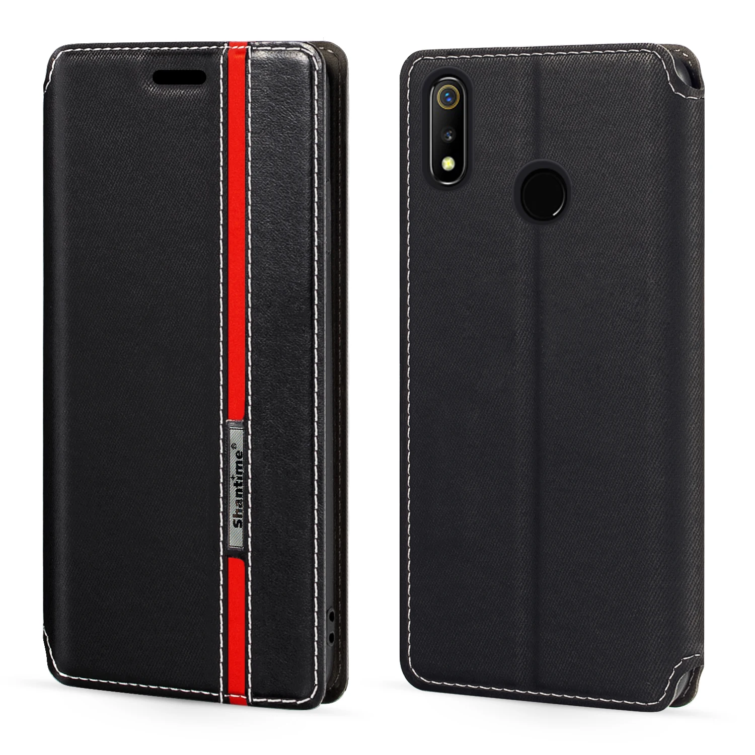 

Кожаный чехол-книжка с магнитной застежкой для OPPO Realme 3, 6,22 дюйма