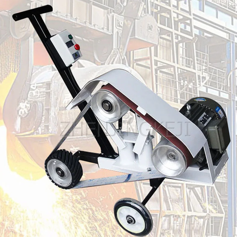 

380V Hand Push Belt Machine Commercial Stainless Steel Plate Polisher Weld Solder Joint Pitting Polisher Efficient Belt Machine