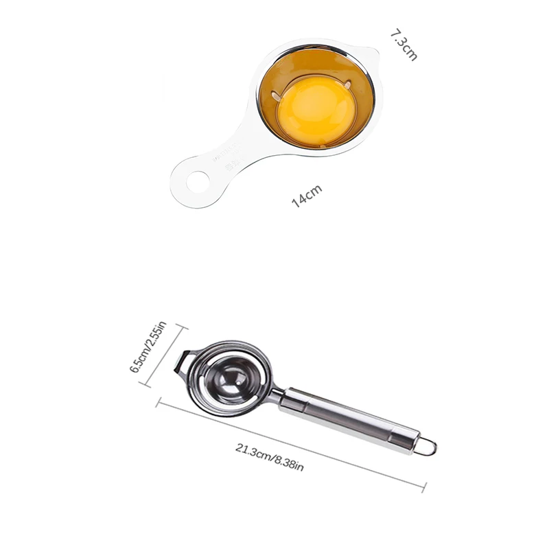 

Stainless Steel Egg White Separator Tools Eggs Yolk Filter Gadgets Separating Funnel Spoon Egg Divider Tool Kitchen Accessories