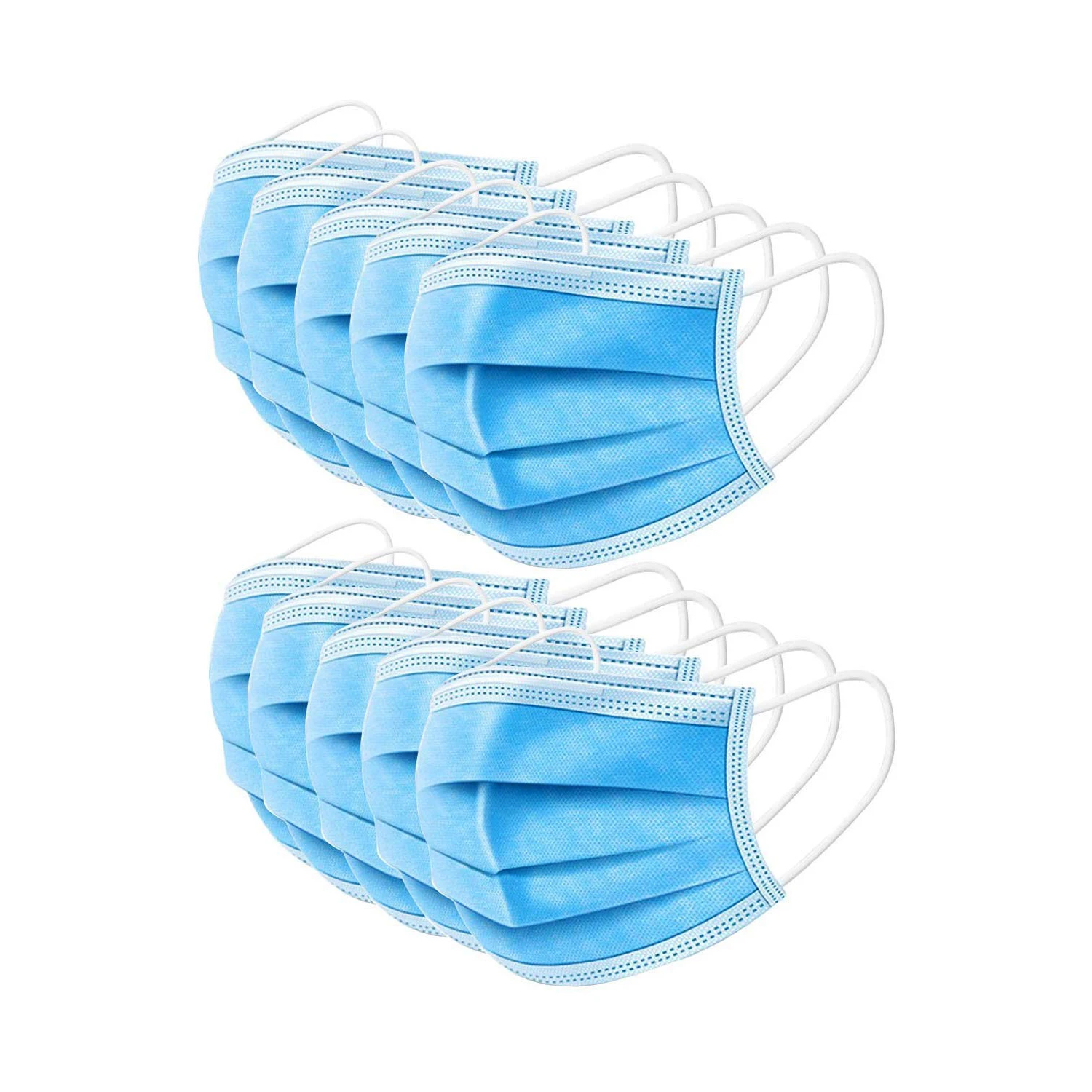 

Non Woven Disposable Face Mask 3 Layer Hanging ear Safety Elastic Facial Safety Masks