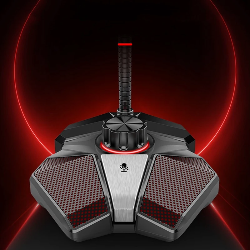 

USB Computer Microphone, Mute Button and LED Indicator, Used for Recording, Gaming, Compatible with Laptop Desktop