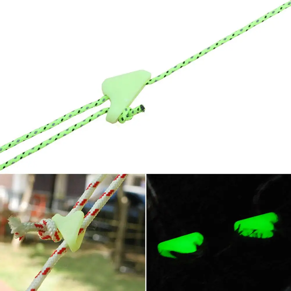 20 шт. наружная светящаяся веревка с пряжкой флуоресцентная палатка треугольная